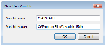 Java-installation-set classpath